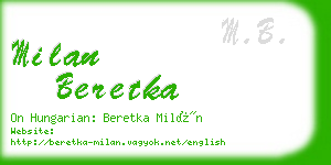 milan beretka business card